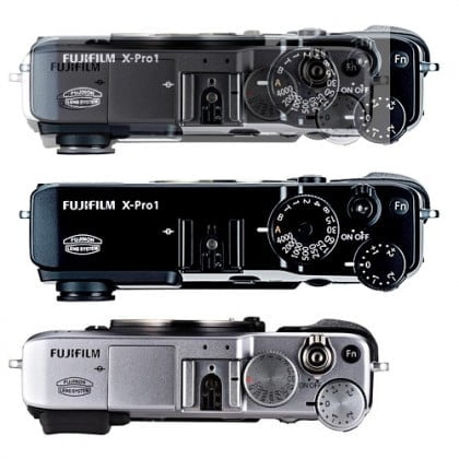 Fuji X Pro1 vs X E1 top