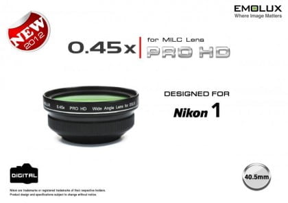 Emolux 0.45x wide angle magnifier fron Nikon 1