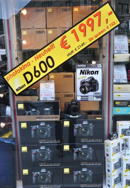 Nikon D600 price drop Germany