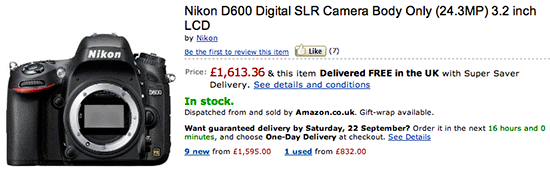 Nikon UK price drop